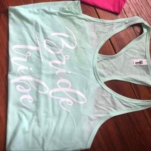 Bride tribe razor back shirt - large